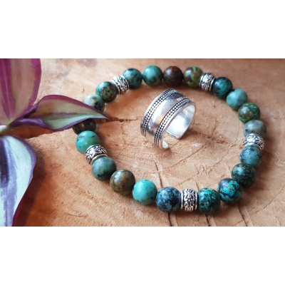 Dames/Heren Edelsteenarmband African Turquoise 